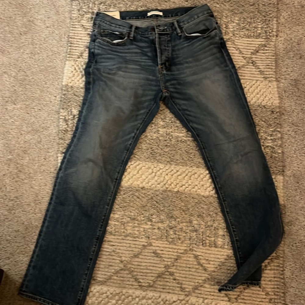 Abercrombie buttonfly straight fit jeans